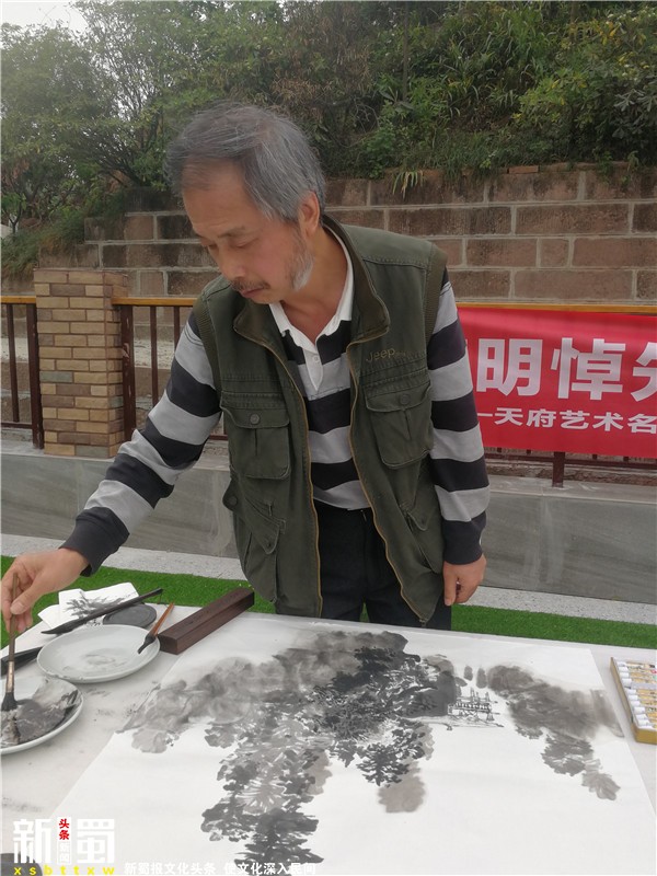 传承︱天府艺术名家清明走近北周文王碑写生创作活动在成都龙泉开幕